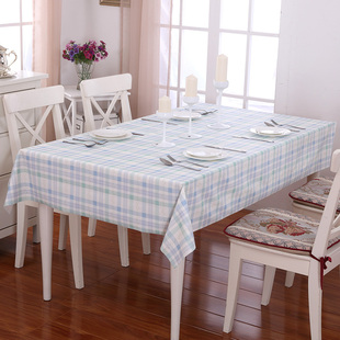 定制进口PSE桌布防水防油免洗餐桌布红格子 蓝格子 田园茶几台布
