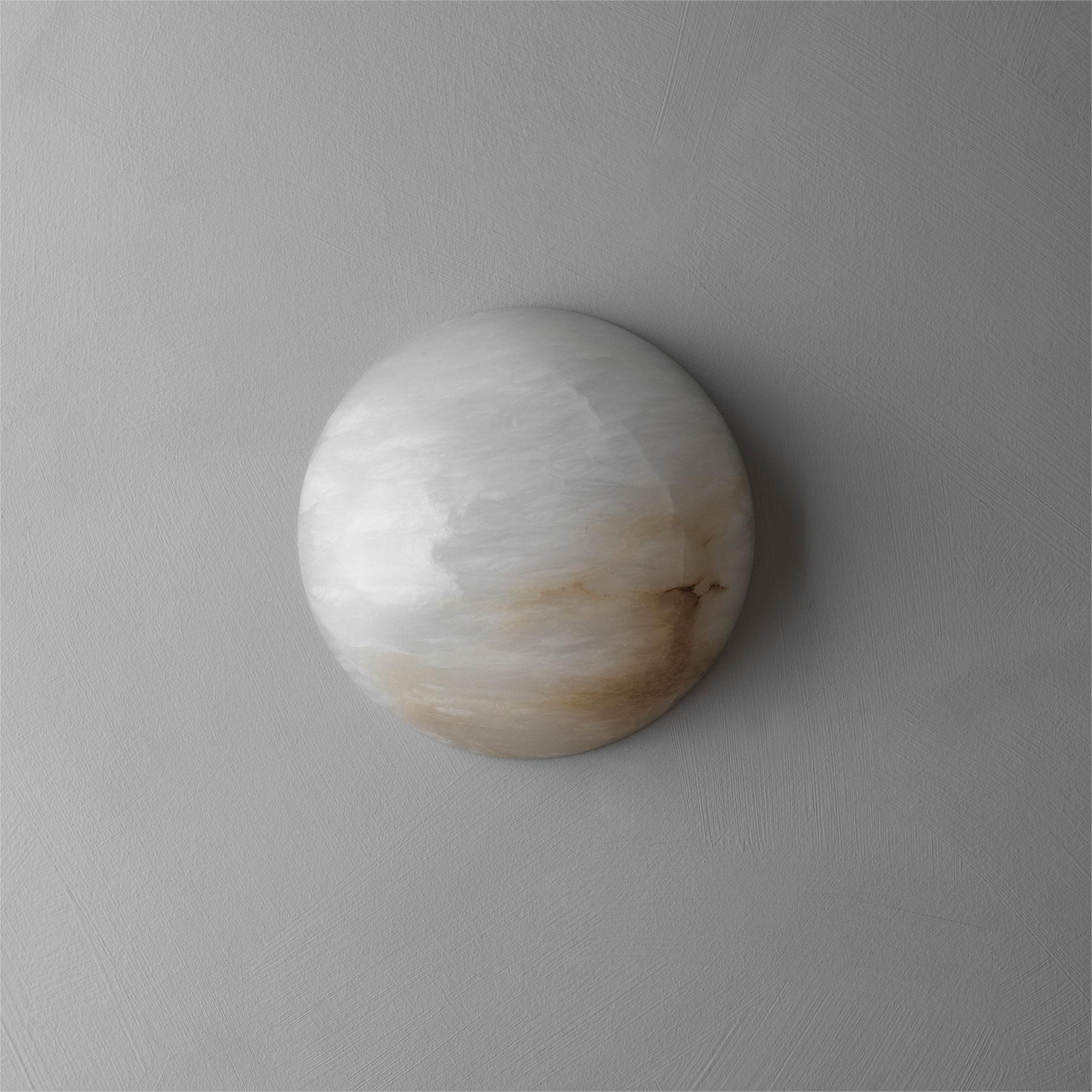 西班牙雪花云石半圆壁灯