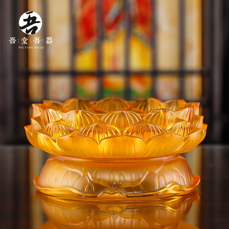 速发琉佛莲花七星灯烛台酥油灯座底座灯架佛供用品璃前具灯灯盞