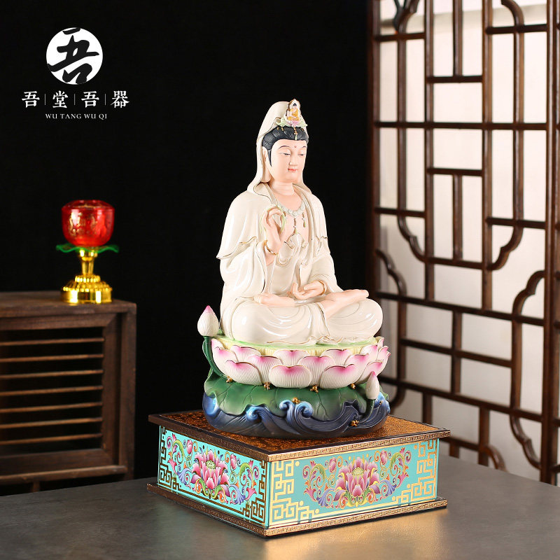 佛像底座观音菩萨莲花台加高供奉台财神爷供佛堂摆件神像垫高托架