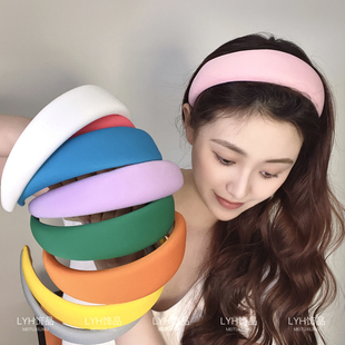 刘亦菲同款黄色发卡白色发箍高颅顶彩色夏天显白色系高级感头饰女