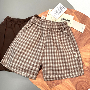 07071HOHO儿童纯棉夏款超薄男童休闲裤中短裤宽松灯笼裤90-130