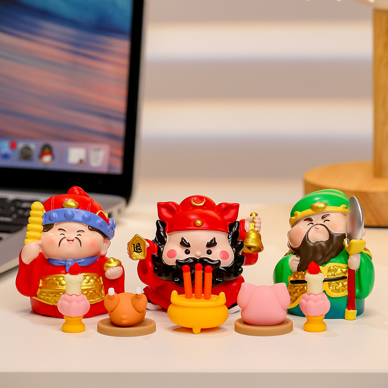 钟馗手办摆件国潮神仙办公桌装饰职场情绪稳定小电脑工位装饰公仔