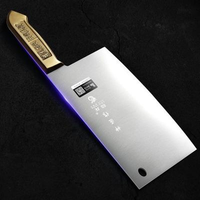 楼龙家用菜刀铜柄刀斩切刀砍骨厨房刀具厨师小型锋利老式手工6643