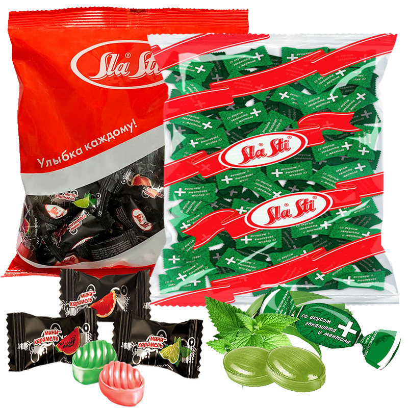 俄罗斯薄荷糖老式糖果原装进口爱比可迷你混合口味硬糖袋装水果糖