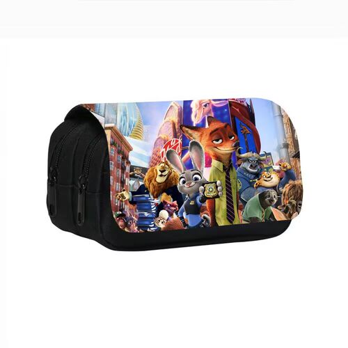 2025新品疯狂动物城2印花双层笔袋 Zootopia2中小学生儿童文具袋