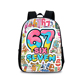跨境新品 67six seven卡通涂鸦印花双肩包学生书包幼儿园儿童背包