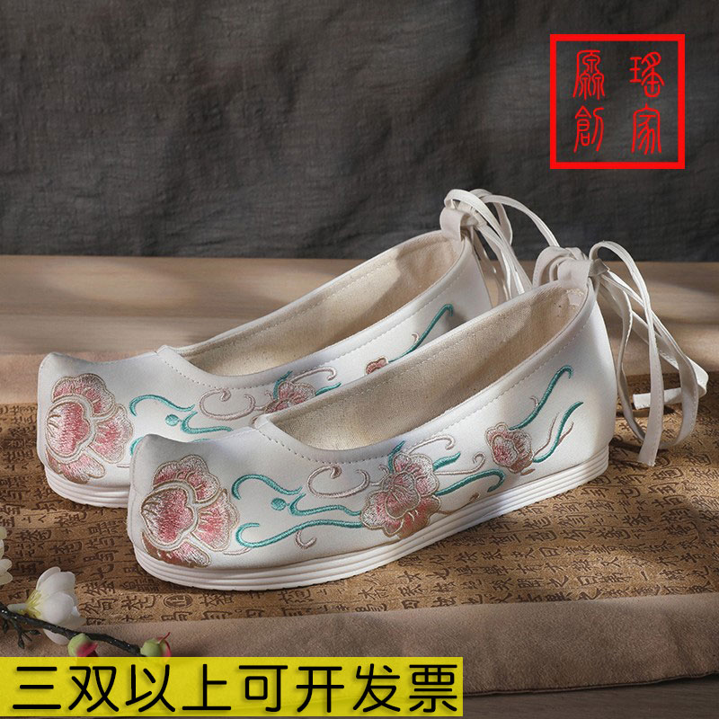 【大码汉服鞋】有平底刺绣绣花鞋