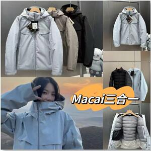 鸟家男女macai三合一冲锋衣羽绒服内胆可拆卸滑雪服冬季2024买菜