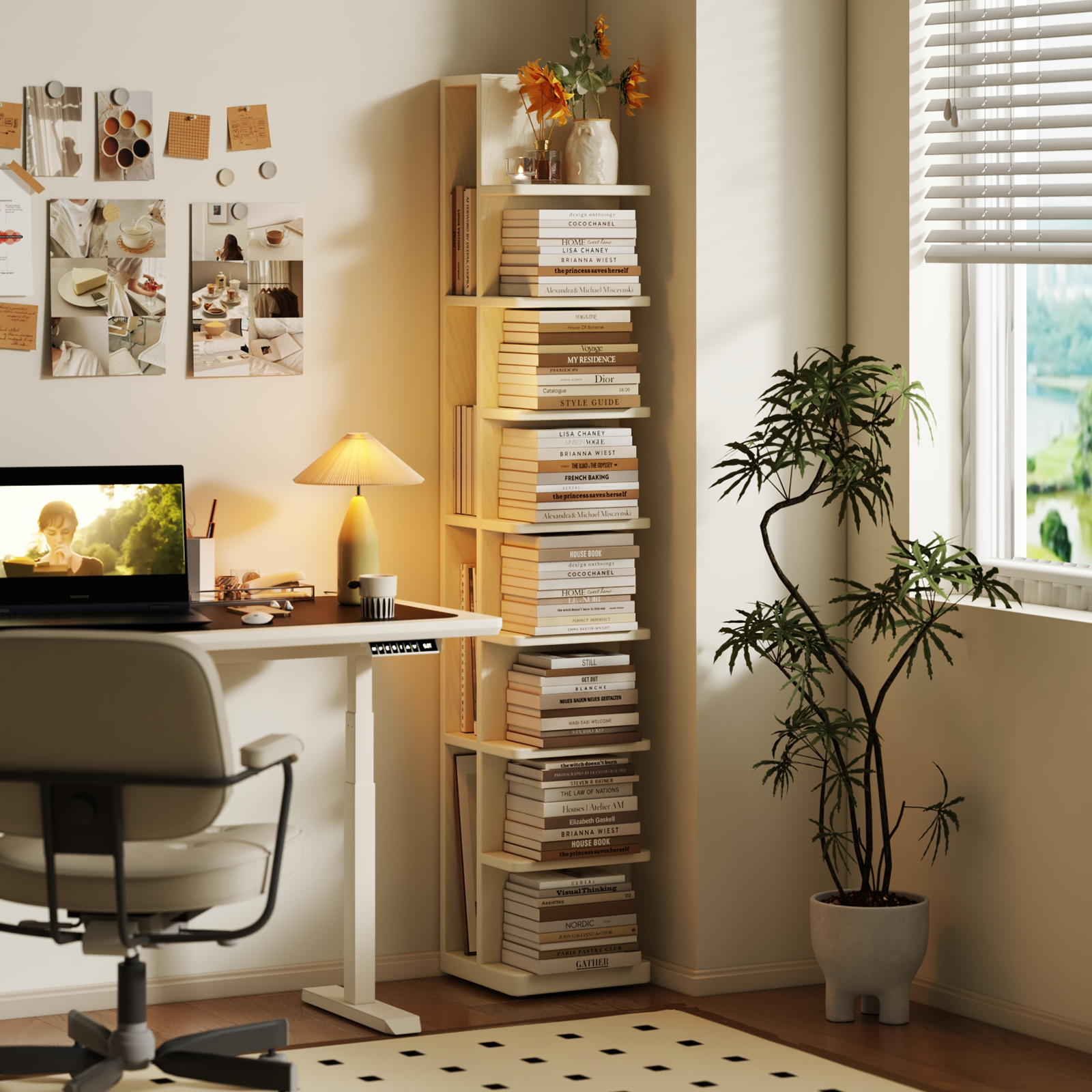 美冉家居实木窄柜书柜展示柜