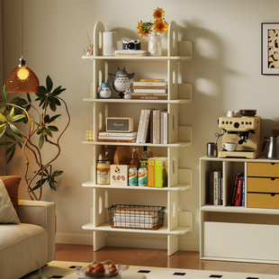 客厅置物架实木书架多层家用陈列架简约书籍收纳架多功能展示架