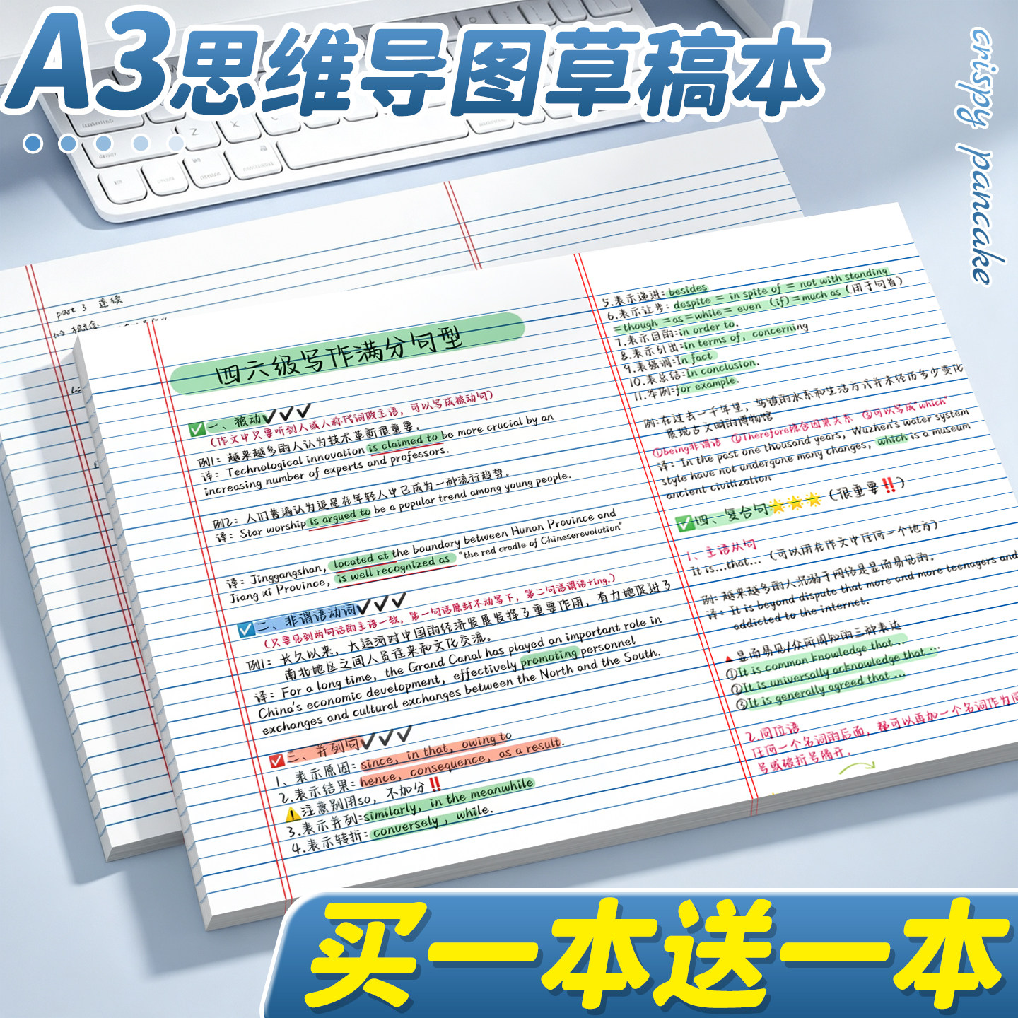 【买一本送一本】A3思维导图