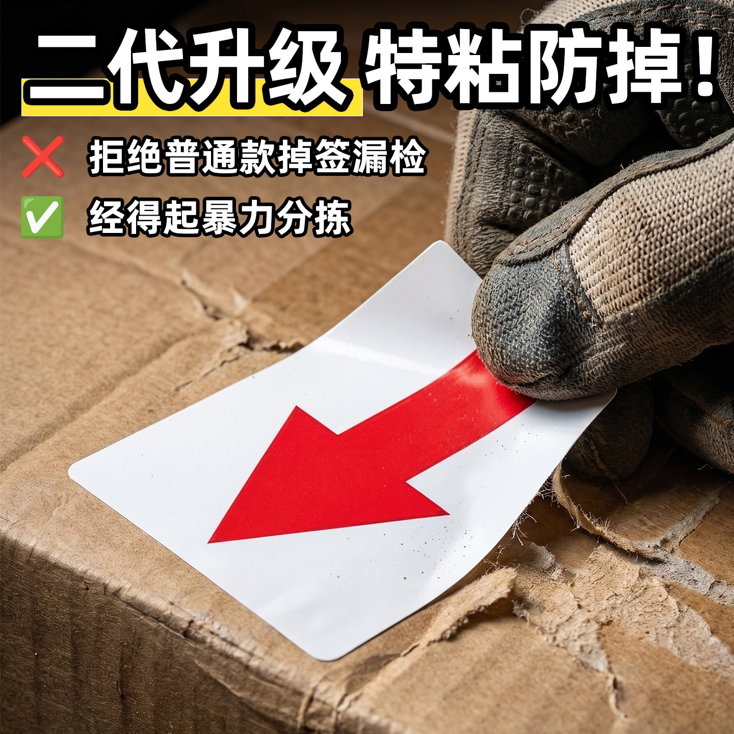 二代升级特粘防掉不干胶记号贴