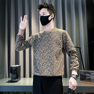 W7703-P55控75设计感五角星卫衣ins潮牌长袖T恤2025春秋季内搭打图片