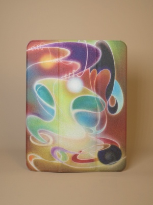 防摔带笔槽平板苹果PU原创艺术