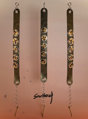 小众个性重工项圈项链皮黄铜男女