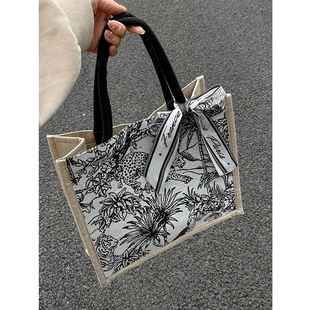 大容量通勤托特包包2023时尚 单肩包女ins妈咪包大学生上课手提包