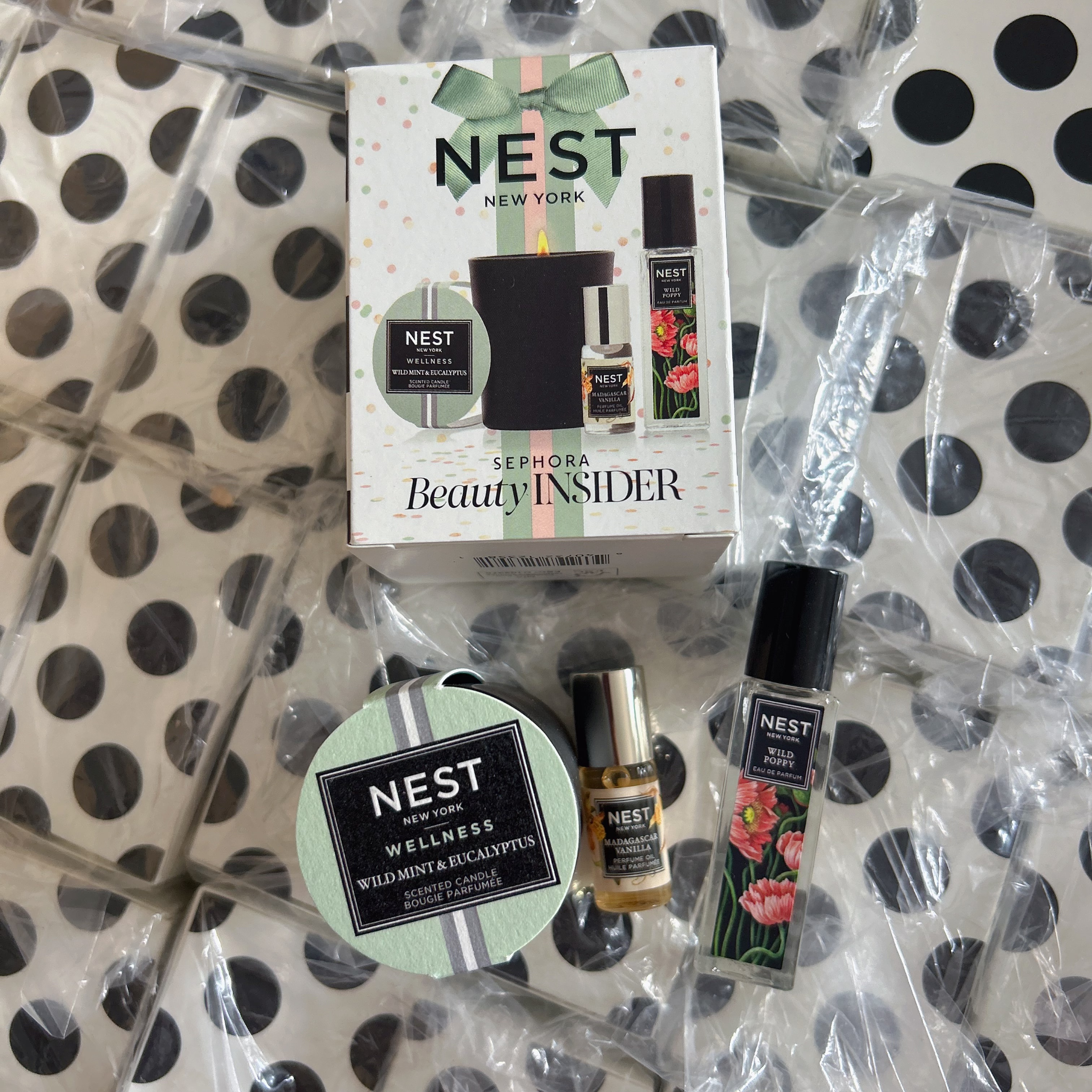 NESTFragrance薄荷香草香薰蜡烛27g罂粟香水6ml香草精油3ml小样套