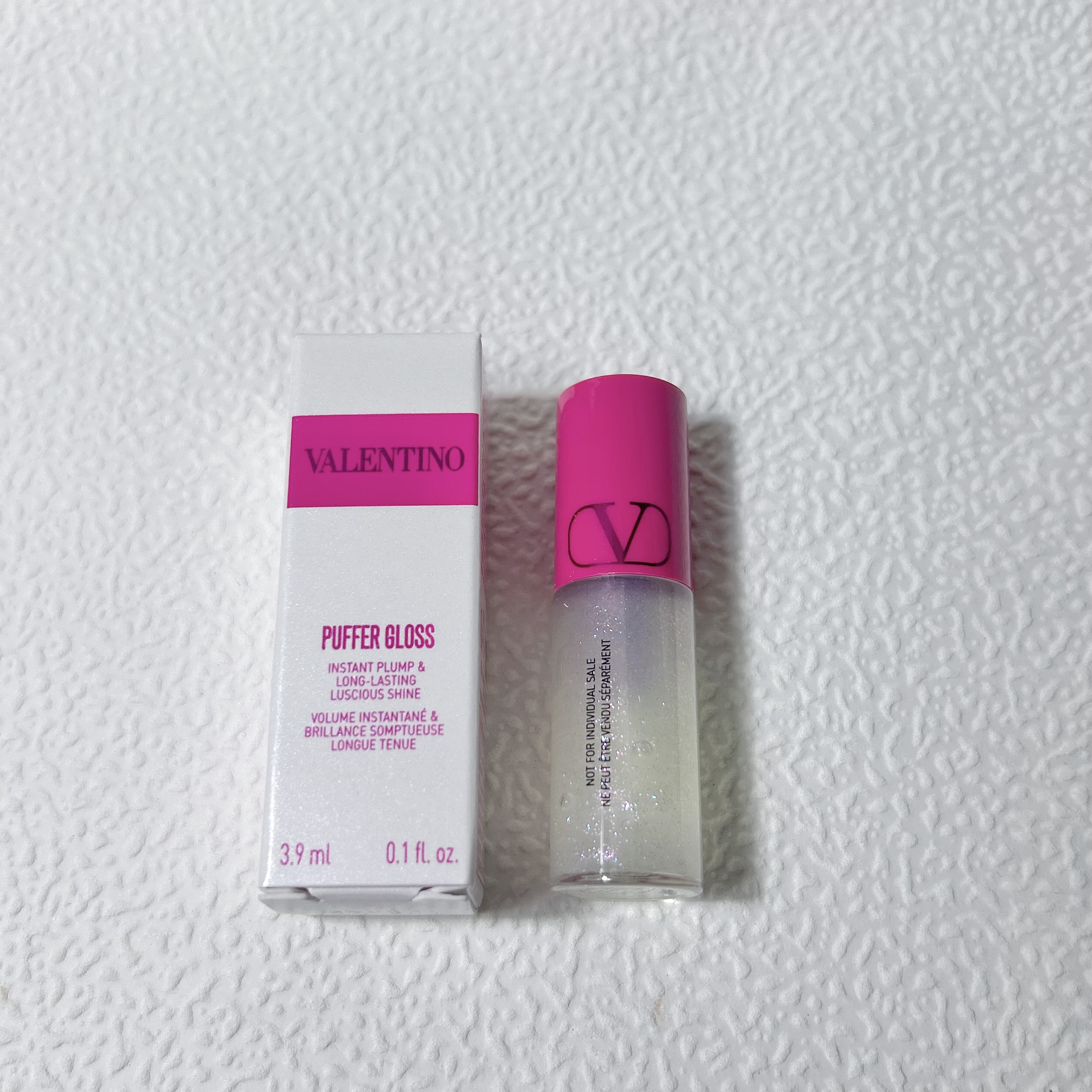 新品~VALENTINO华伦天奴透透嘟水光闪耀丰唇蜜  00R色号小样3.9ml