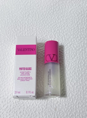 新品~VALENTINO华伦天奴透透嘟水光闪耀丰唇蜜  00R色号小样3.9ml