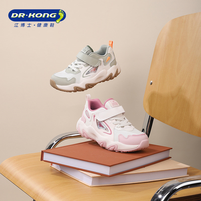 Dr.Kong江博士童鞋2026春新款透气魔术贴男女舒适儿童运动鞋