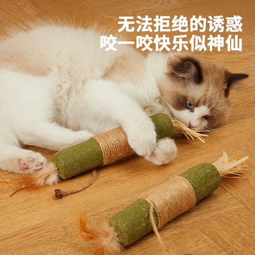 猫草磨牙棒解闷排毛逗猫玩具