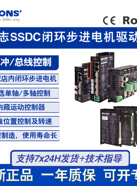 MOONS鸣志SSDC06-4XU-ECX四轴EtherCAT总线控制闭环步进驱动器