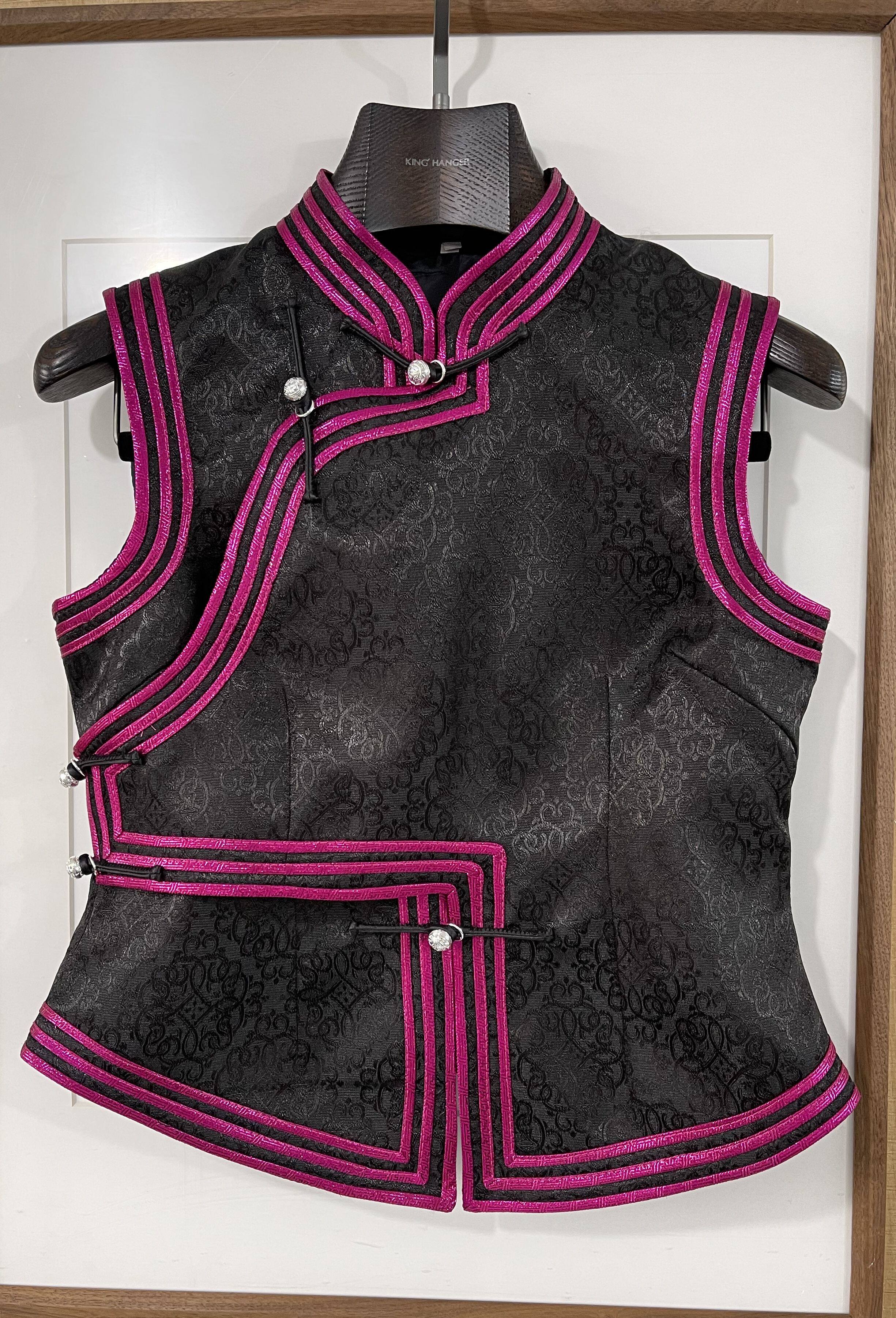 蒙古服装马甲日常四季短款蒙族坎肩女款百搭蒙古元素马夹上衣新品