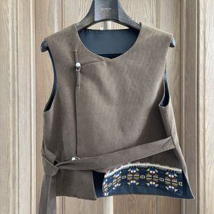 新款民族风马甲女款时尚百搭休闲上衣蒙古元素民族风服饰