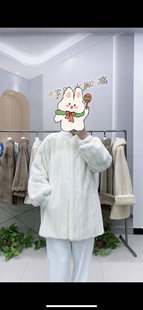 【小皮匠】丹麦紫金短二珍珠色流星变奏曲全抽刀水貂毛皮草外套