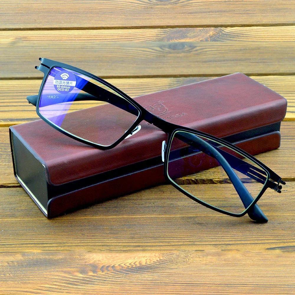 美国品牌Clara Vida高档无铰链设计商务方框经典防蓝光黑老花镜