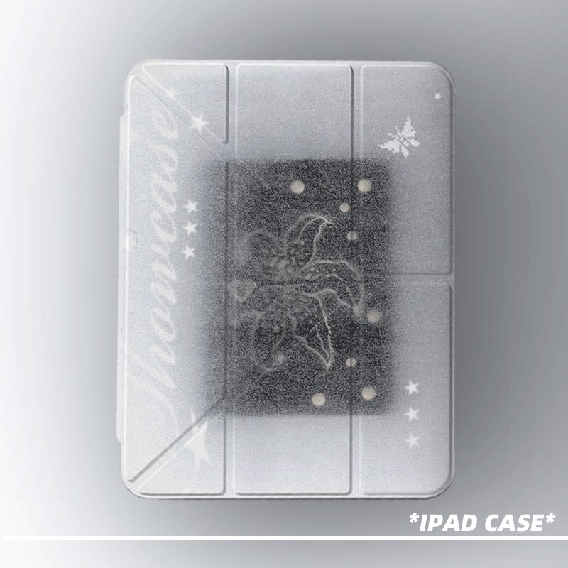 原创氛围感雾花星点第11代2026款air8ipadpro11寸三折ipad壳防弯y折亚克力a16平板壳9代10.2寸air7带笔槽