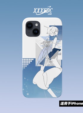 原创小众艺术故障风可爱y2k女孩iphone15promax手机壳11/12/13p/苹果14pro/imd保护套适用小米14pro菲林磨砂