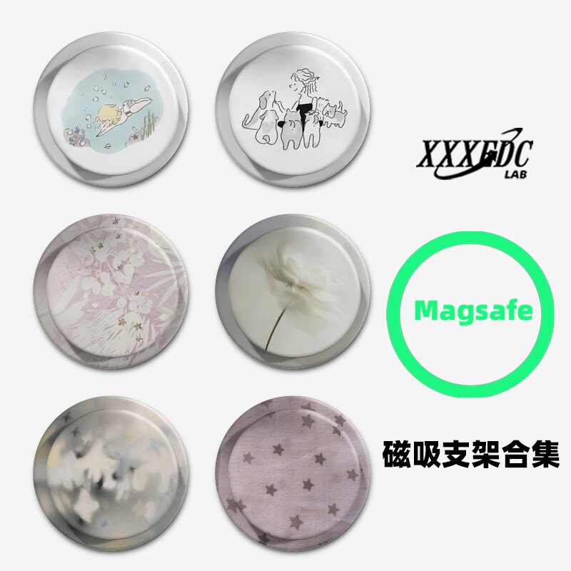 海底游娃Magsafe磁吸手机壳气囊支架适配苹果吸附伸缩强磁