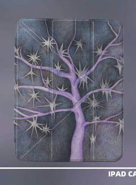 原创小众艺术暗黑星星树适用11代2025款air7ipadpro11十代防弯y折三折ipad壳亚克力10.2寸air5mini6带笔槽
