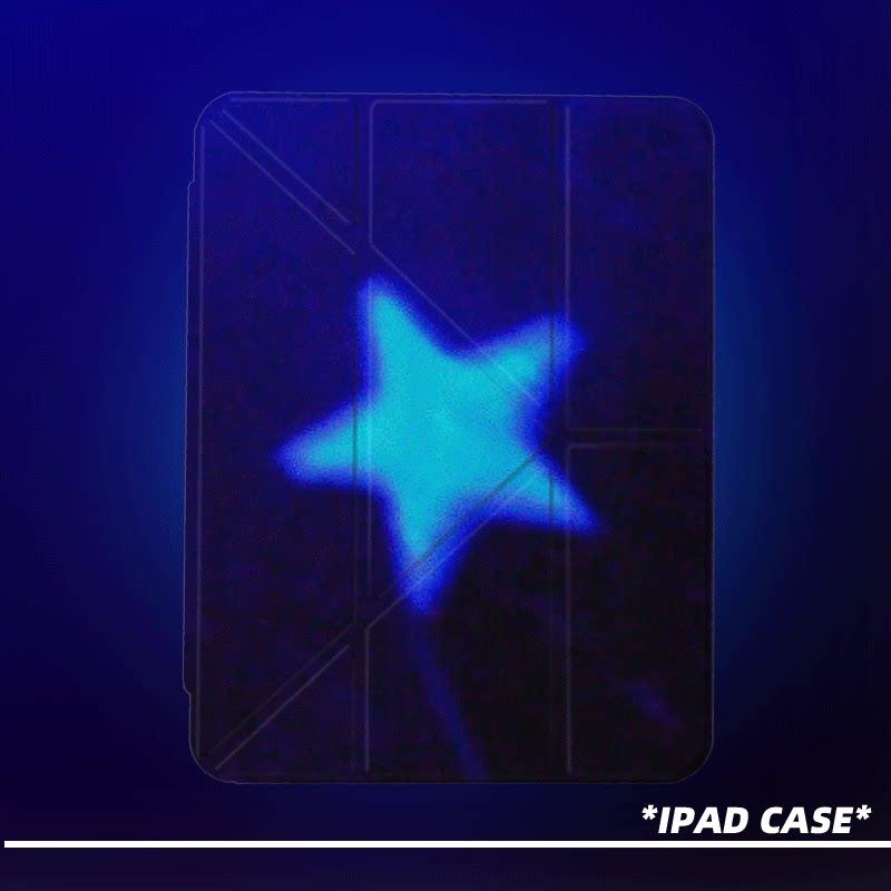 原创氛围感夜光星第11代2026款air8ipadpro11寸三折ipad壳防弯y折亚克力a16平板壳9代10.2寸air7带笔槽