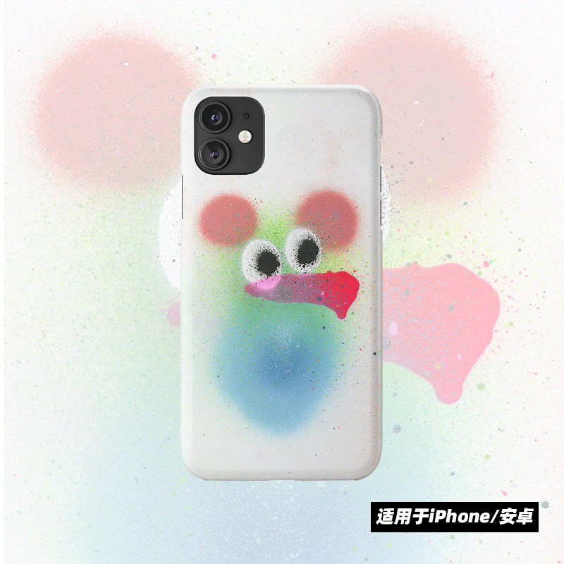 抽象可爱涂鸦模糊怪兽iphone15promax菲林手机壳12苹果14p适用13pro/华为MATE60