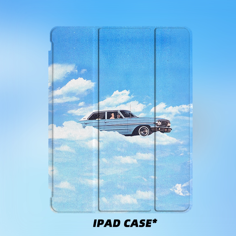 ins风手绘云上飞车iPad保护套