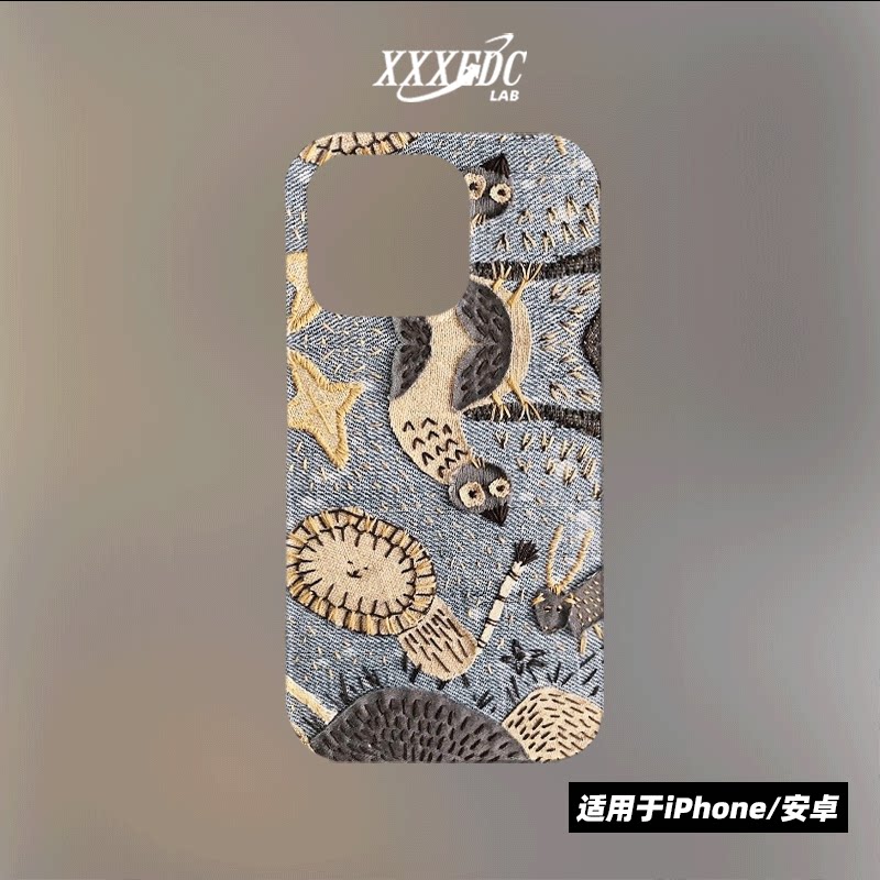 原创小众高级感小蛇与狮子iphone15promax手机壳11/12/13p全包亮面硬壳苹果14pro磨砂软壳适用于华为pura70