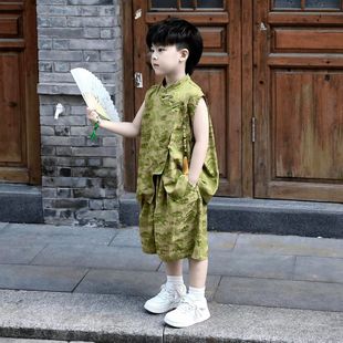男童国风汉服套装2026新款男孩夏季中式唐装男宝古装六一表演服潮