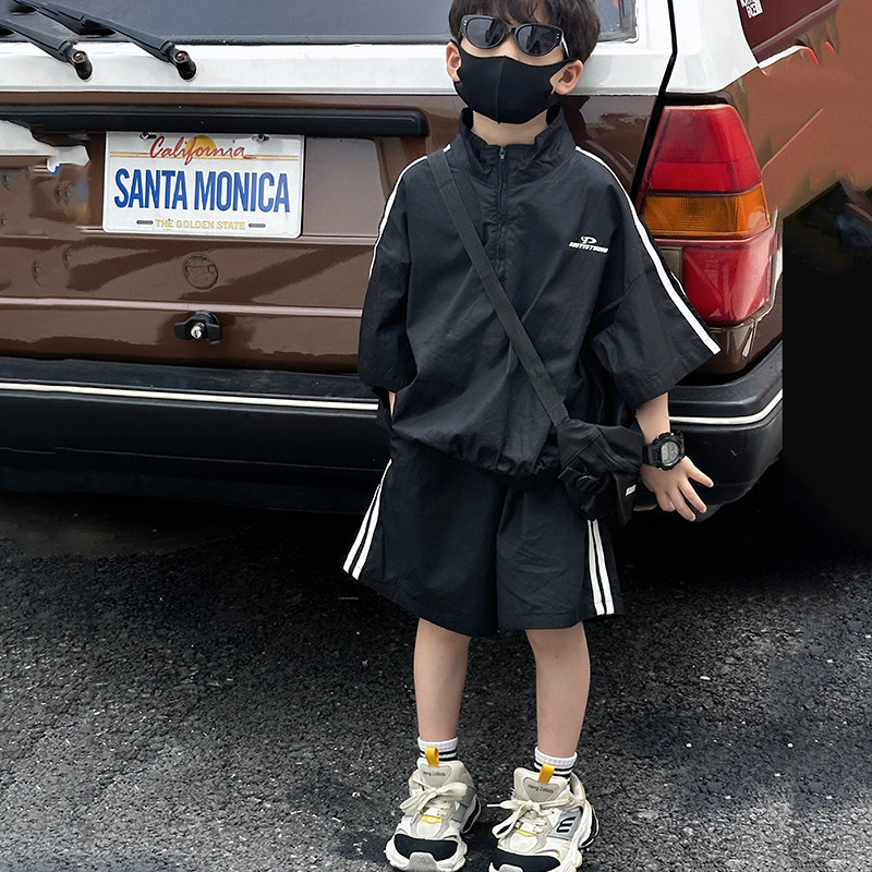 童装男童夏装酷帅短袖套装2026新款儿童帅气t恤男孩夏季运动背心t,童装/婴儿装/亲子装,套装,淘宝优惠券,粉丝福利购,淘宝优惠卷