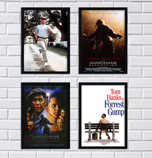 阿甘正传/肖申克的救赎 经典影视海报装饰画 励志挂画YB828