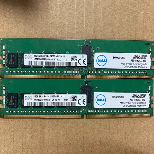 DELL A8711887 SNPHNDJ7C/16G DDR4 2400 PC4-19200T-R服务器内存