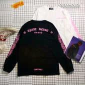 ins绝绝子pink粉色少女梦幻百搭经典 logo秋冬纯棉打底男女长袖 T恤