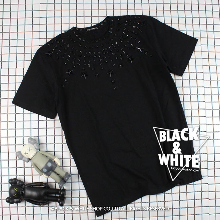 包邮春夏欧美简约装饰情侣装短袖