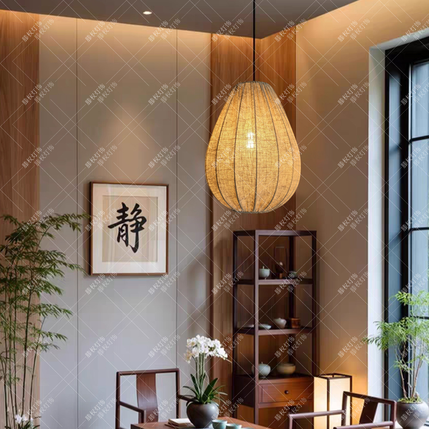 日式侘寂风吊灯复古餐厅民宿茶楼吧台中式禅意茶室亚麻布艺灯笼,家装灯饰光源,酒店/宴会厅/餐饮吊灯,淘宝优惠券,粉丝福利购,淘宝优惠卷