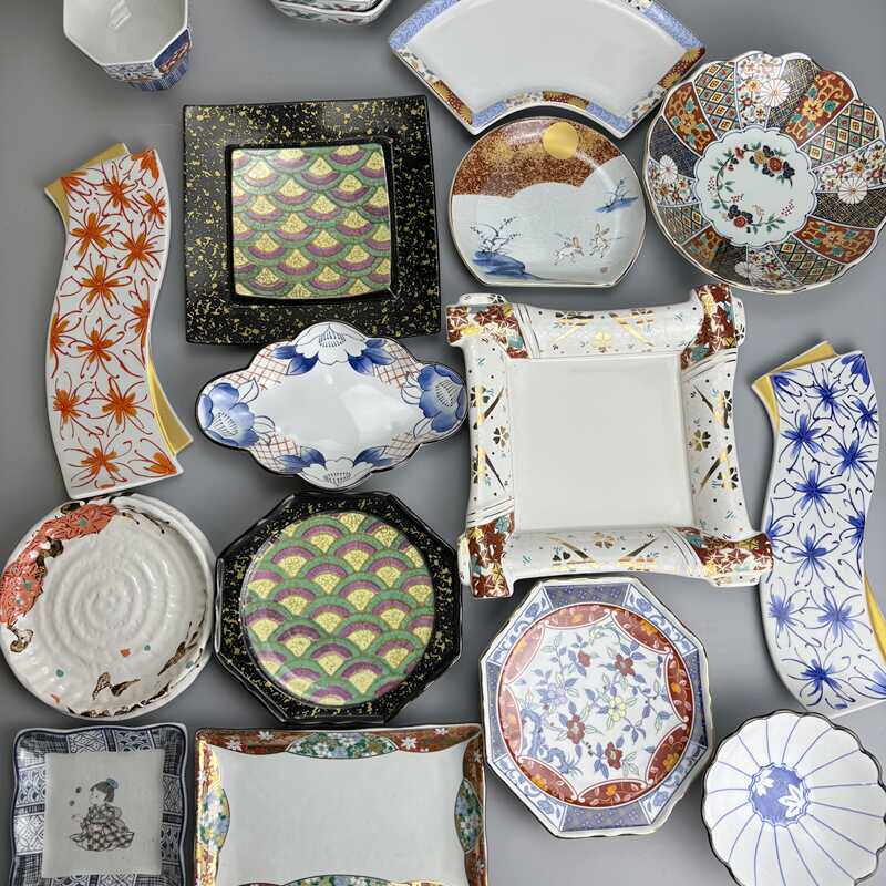 日韩料理浅盘刺身四方盘点心盘骨碟烧鸟盘烤串盘寿司盘餐厅餐具