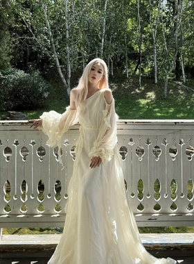 EVAN亿万【正版 |独家重工】frejia轻奢法式显瘦连衣裙晨袍度假裙