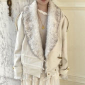 部分断码 夹克外套 皮毛一体高级感加厚短款 正确版 蔡文静同款