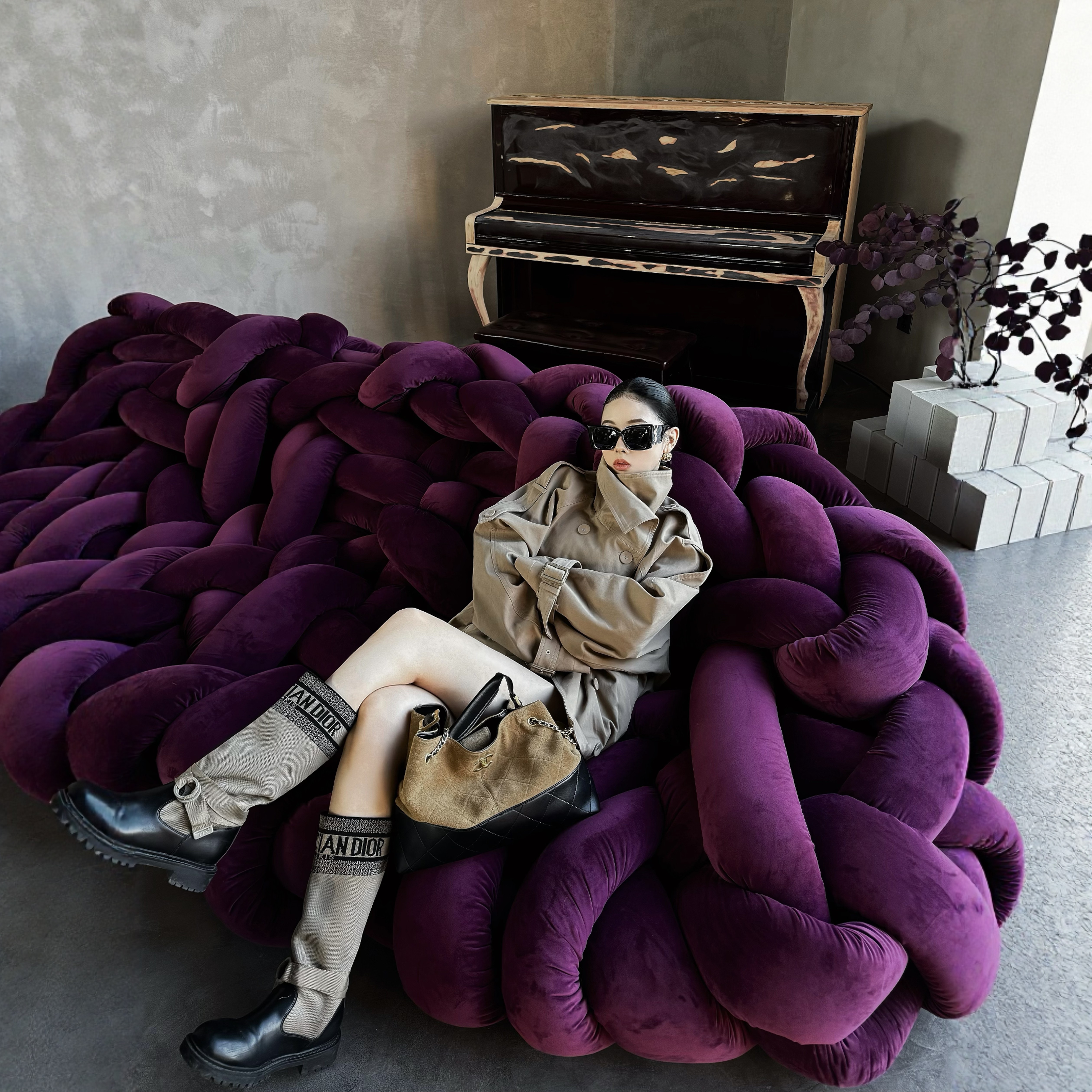 许妍同款【对版赵露思An*ce女神款】卡其色高领风衣短款夹克外套